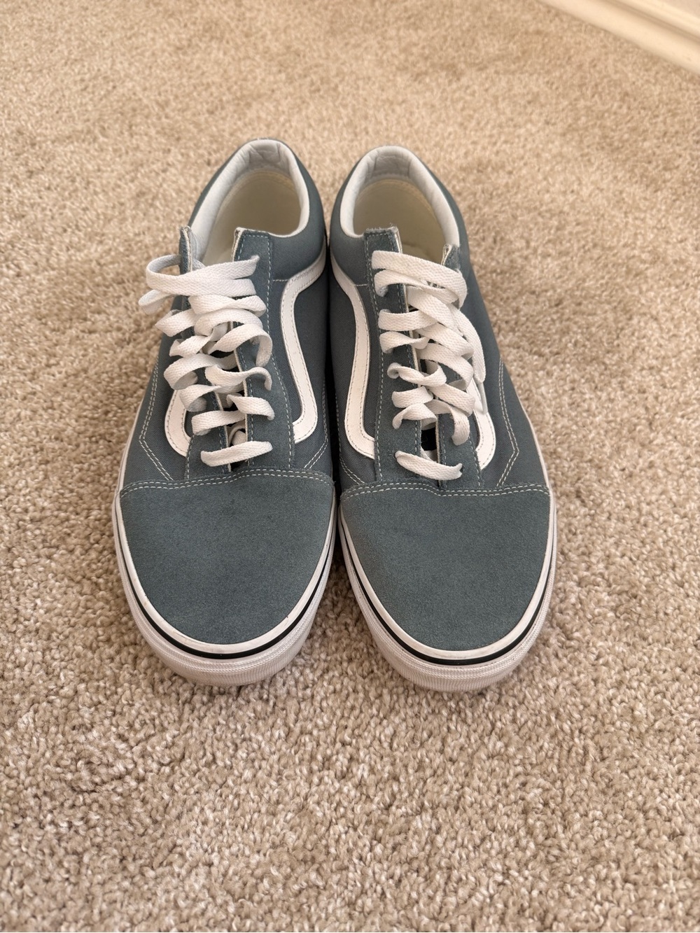 Vans Old Skool Sneakers in Slate Blue and White